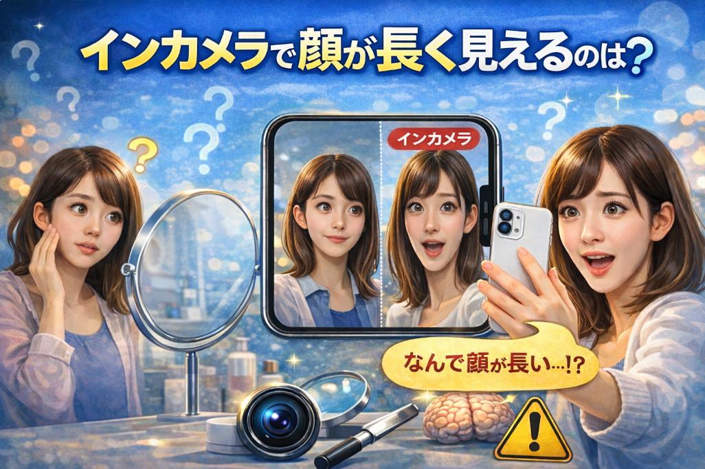 インカメラで顔が長く見えるのはなぜ？スマホで撮った写真の違和感の正体