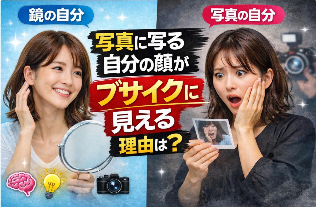 写真に写る自分がブサイクに見える理由｜鏡の顔と違うのはなぜか